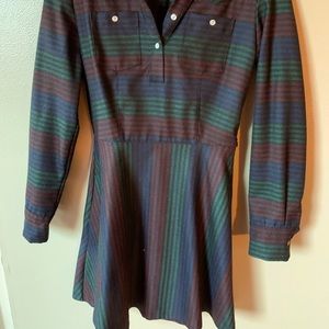 Vintage Wool Striped Dress